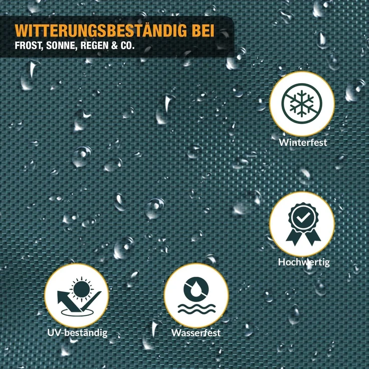 Kronenburg Strandkorb-Schutzhülle Wasserdicht & winterfest, für alle Strandkörbe, 420D Oxford Gewebe, 135x105x175cm, 2 Reißverschlüsse, Belüftungslöcher – Bild 4