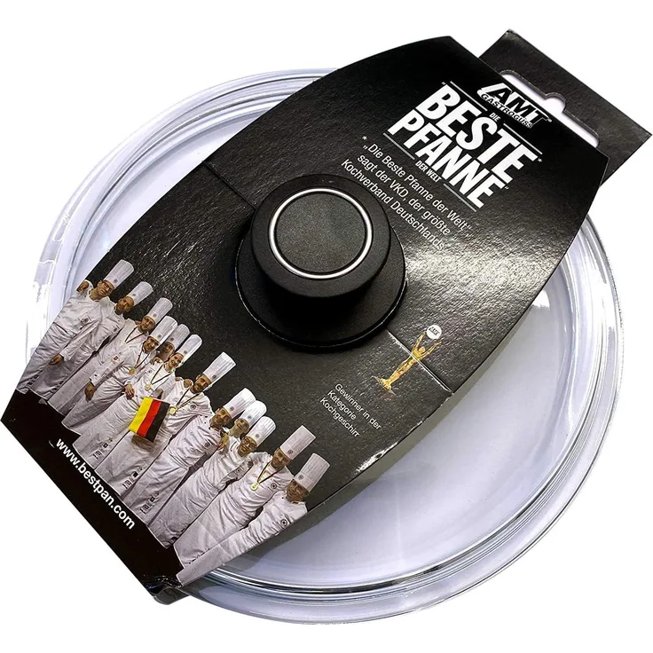 AMT 028 Glasdeckel rund für Pfannen und Töpfe 28 cm Ø
