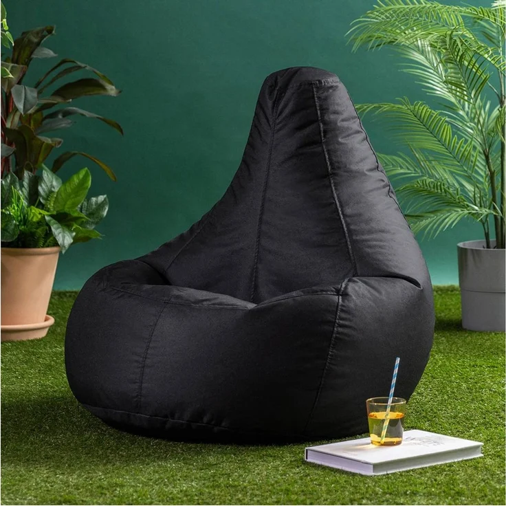 Bean Bag Bazaar Gaming Sitzsack „Recliner“, Gamer Sitzsack für Erwachsene und Kinder, Indoor Outdoor Sitzsack Sessel Gaming mit Füllung (Sitzsack, Schwarz) – Bild 3
