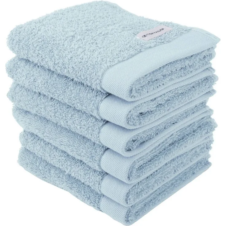 TOM TAILOR HOME Gästehandtuch COLOR BATH, Frottier (6-St), 100% Baumwolle, 30x50 cm, uni, große Farbauswahl