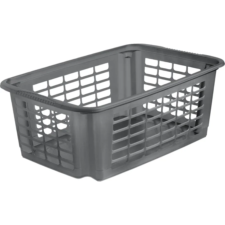 Rotho Drehstapelkorb Reverso large 18 l anthrazit Stapelbar Stapelbox Korb