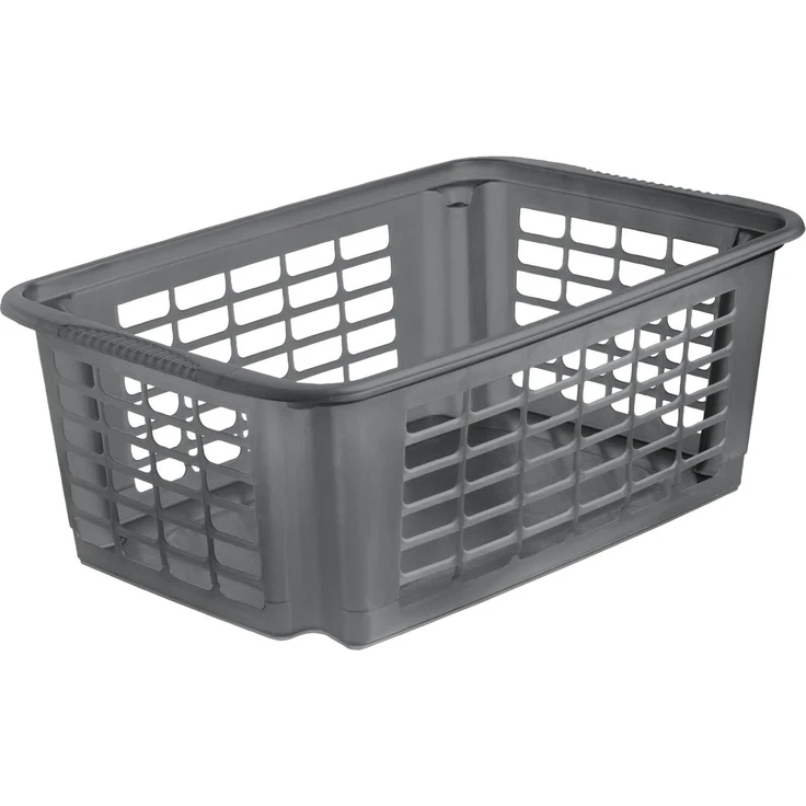 Rotho Drehstapelkorb Reverso large 18 l anthrazit Stapelbar Stapelbox Korb