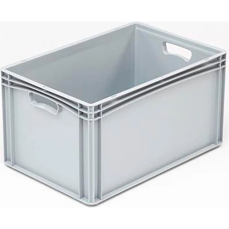 Eurobehälter 60x40x32 cm 64 l grau Eurobox Transportbox Lagerkiste Stapelbox Kunststoffbox