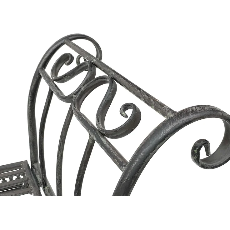 DanDiBo Gartenbank Wetterfest ohne Rückenlehne aus Metall Braun 96001 140 cm Bank Metallbank Sitzbank Garten – Bild 5