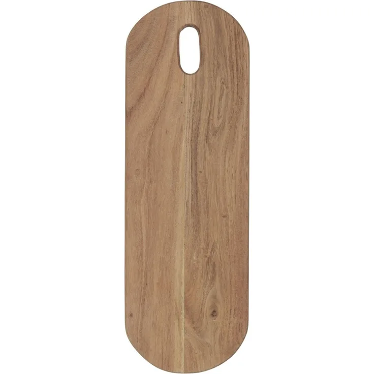 Ib Laursen - Schneidebrett Servierbrett Tapasbrett 15x45cm Holz Oval 17070-00