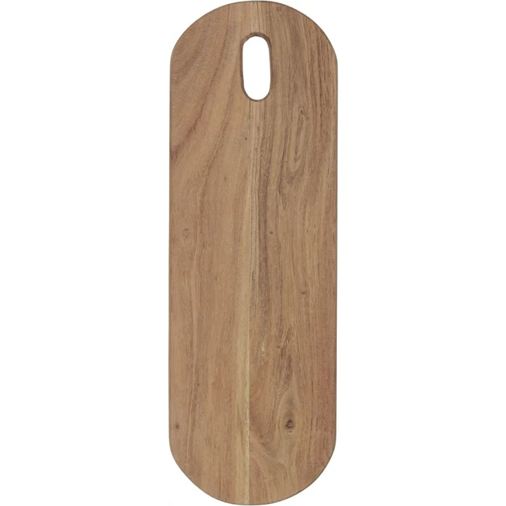 Ib Laursen - Schneidebrett Servierbrett Tapasbrett 15x45cm Holz Oval 17070-00