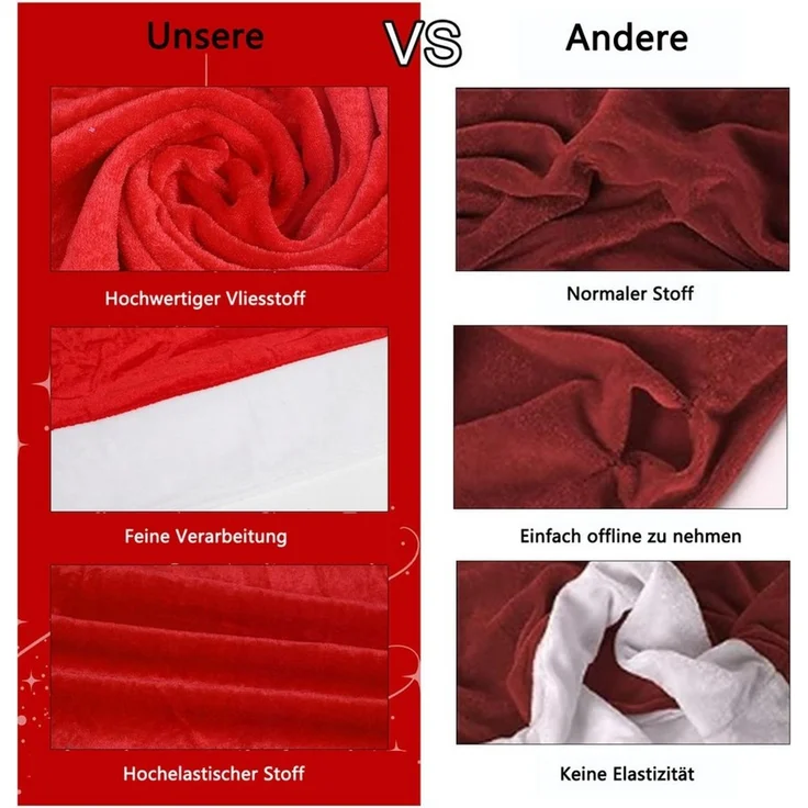 Bomiclss Stuhlhusse Weihnachten Stuhlhussen 4 Stück Stuhlbezug Rot Stuhlüberzug, für Esszimmer Büro Dekoration Schwingstühle Bezüge Weihnachts Deko – Bild 4