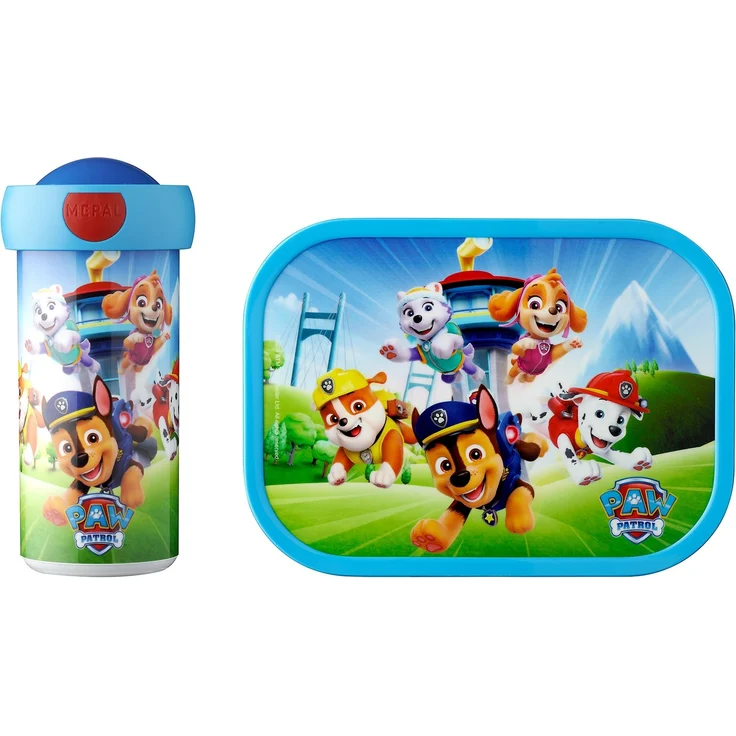 Mepal - Lunch-Set Campus - Lunch-Set für Kinder mit Verschlussbecher & Lunch Box - Lunch-Set für die Schule oder Unterwegs - Spülmaschinenfest & BPA-frei - 300 ml + 750 ml - Paw Patrol Pups – Bild 1