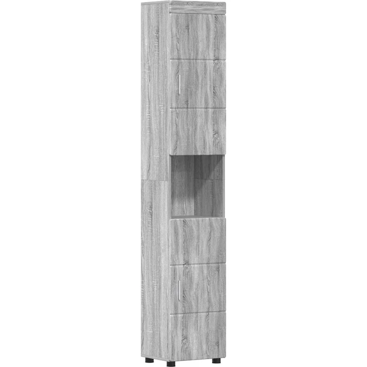 vidaXL Badezimmerschrank-Set TULUM Graues Sonoma 37 x 31,5 x 203 cm 880357 – Bild 2