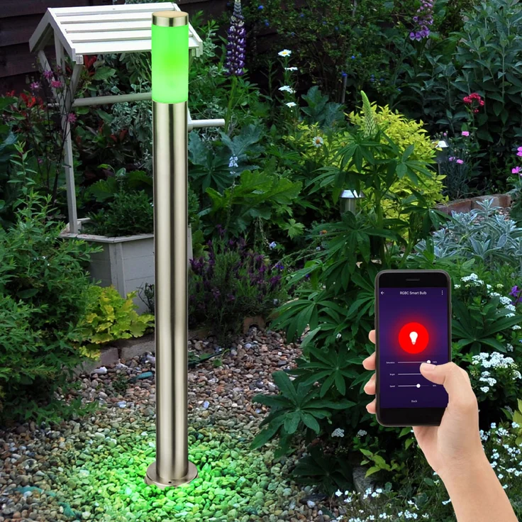 RGB LED Außen Standleuchte mit App- und Sprachsteuerung – Bild 4