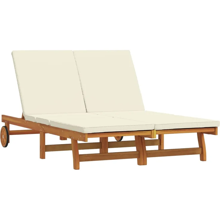 vidaXL Sonnenliege Braun 125 x 200 x 84 cm Massivholz Akazie 3325188