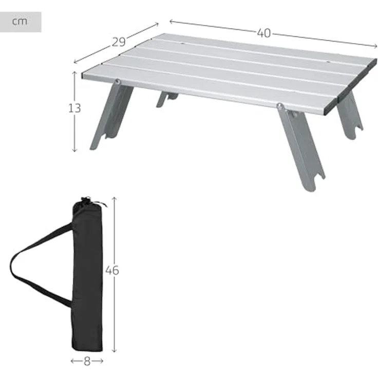 Aktive 52995 - Klappbarer Beistelltisch für Camping – Bild 2