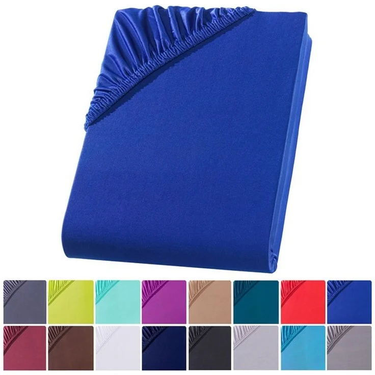 Visaggio Spannbettlaken Mikrofaser Spannbetttuch Bettlaken 90x200 140x200 180x200 200x220, Microfaser, Gummizug: rundum, viele Größen und Farben, Steghöhe 30 cm für Matratzenhöhen bis 22 cm – Bild 4