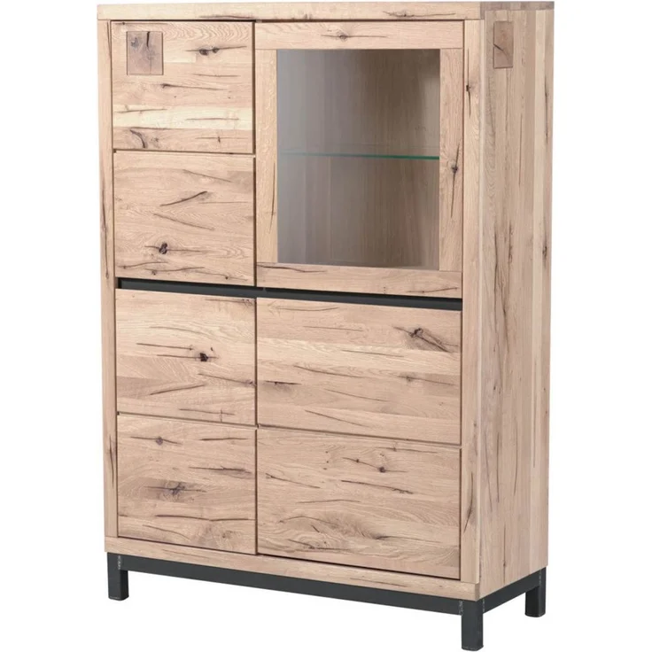 Highboard Wildeiche 103x40x148 bianco geölt VILLANDERS #205 – Bild 1