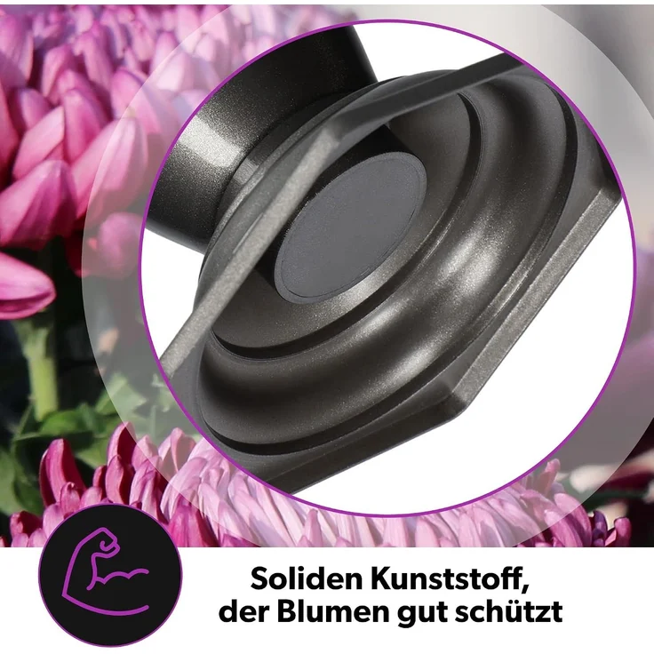 KADAX Vase, Fläschchen, Blumen, Grabstein, Friedhof, Grabstein, Einsatzsockel, Graphit, 37 cm – Bild 4