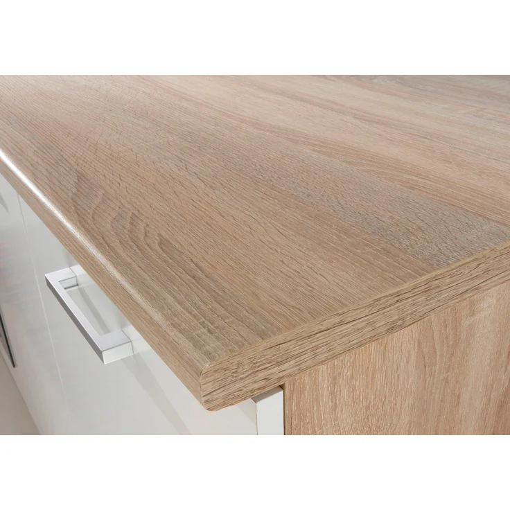 Spülenunterschrank >Ailina< in Sonoma-Eiche / weiß - 100x90x60 (BxHxT) – Bild 5