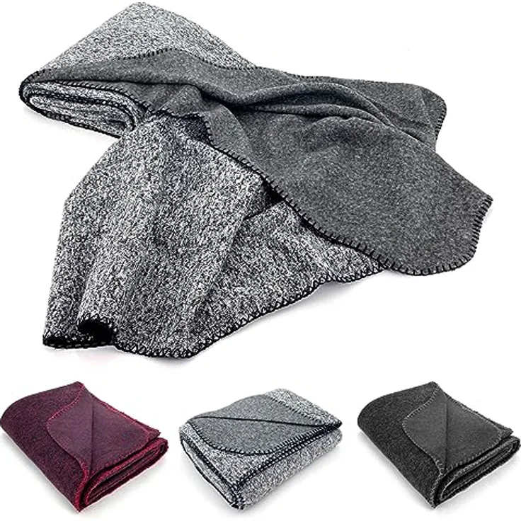 Wohndecke Strick Kuscheldecke Super Soft Fleece Sofadecke, heimtexland, Premium Qualität I meliert I 150x200 I