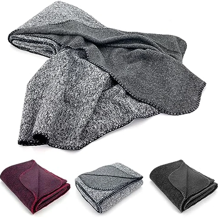 Wohndecke Strick Kuscheldecke Super Soft Fleece Sofadecke, heimtexland, Premium Qualität I meliert I 150x200 I – Bild 1