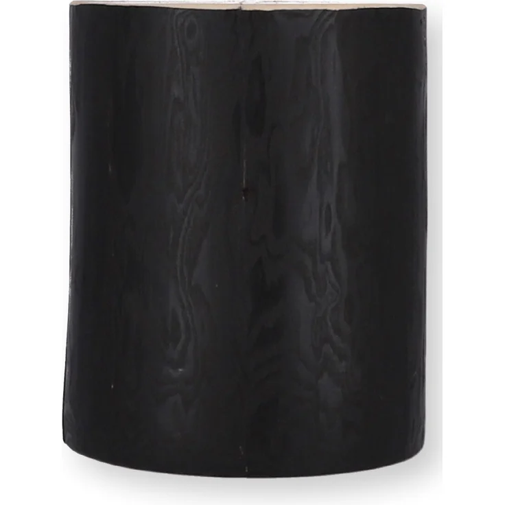Beistelltisch Block rund, Kernesche massiv, Schwarz, 29 x 29 x 38 cm – Bild 3