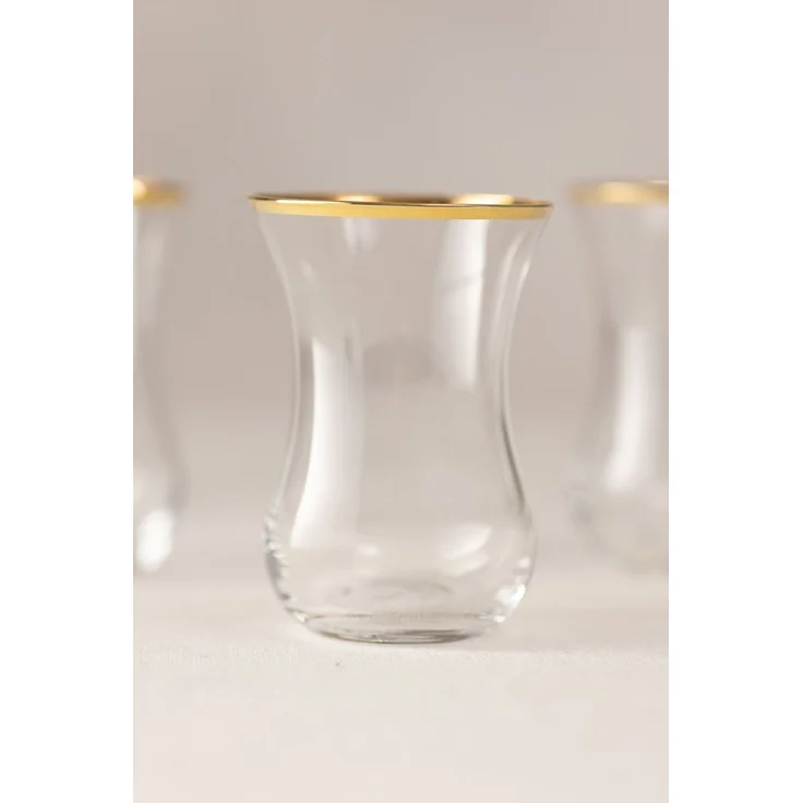 Hermia Concept 'Pure - Gold' Teegläser-Set (6-teilig), Gold, 6,6 x 6,6 x 7,7 cm, 120 ml – Bild 3
