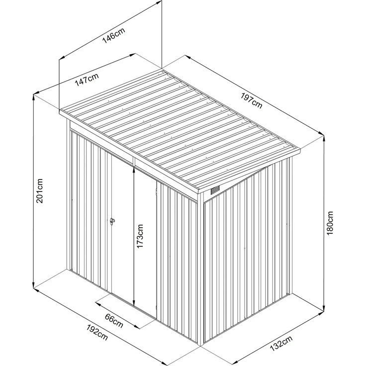 Garden 'N' More 3 m² Premium Gerätehaus Skylight – Bild 3
