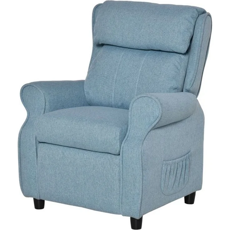 HOMCOM Sessel Kindersofa mit Fußstütze (Kindercouch, 1-St, Kindersessel), Blau 58 x 53 x 70 cm – Bild 4