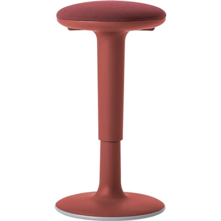 Bisley Stehhilfe Tuc Tuc ergonomisch & höhenverstellbar, Sitz- und Stehhocker in rot mit Tellerfuß - Ergonomischer Hocker, Stehstuhl, Bürohocker Arbeitshocker, Sitzhocker, TUC-PXN004