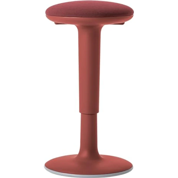 Bisley Stehhilfe Tuc Tuc ergonomisch & höhenverstellbar, Sitz- und Stehhocker in rot mit Tellerfuß - Ergonomischer Hocker, Stehstuhl, Bürohocker Arbeitshocker, Sitzhocker, TUC-PXN004 – Bild 1