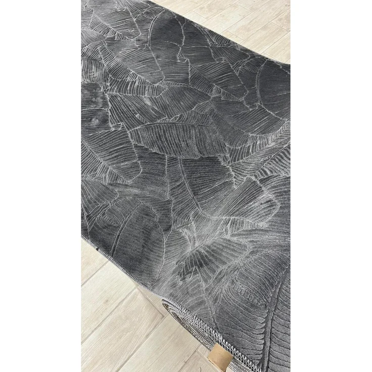 Rutschfester Gartenläufer 80 x 80 cm Polyester Grau 88687194 [en. casa] – Bild 6