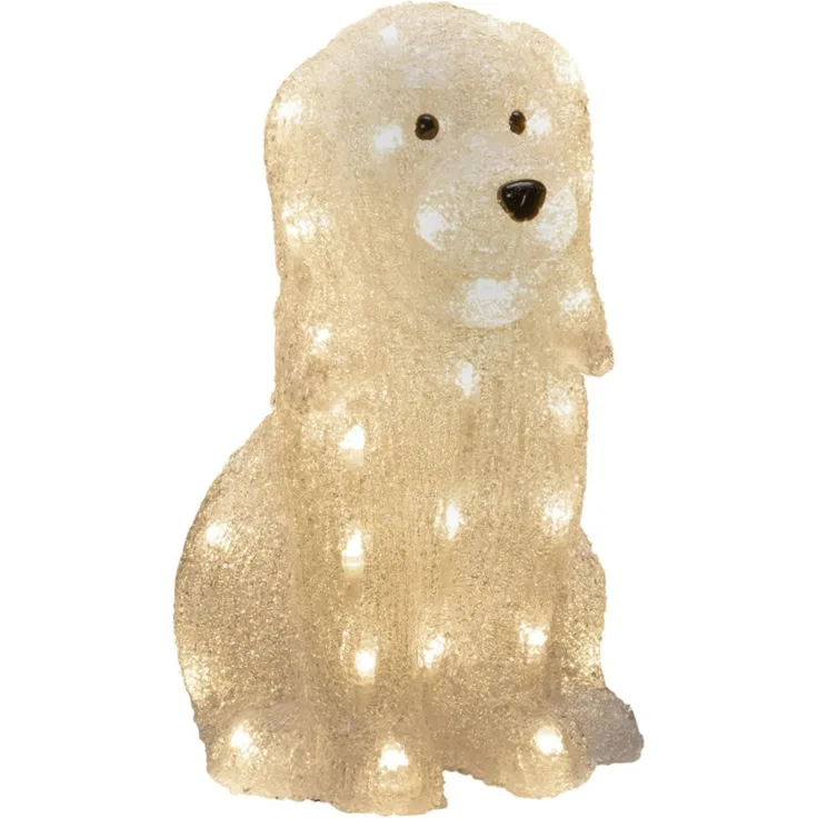 Konstsmide LED Acryl Hund sitzend Außen 40 warmweiße Dioden