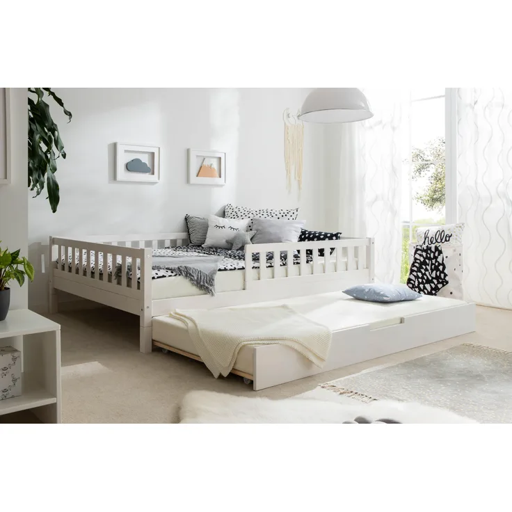 Bodenbett Einzelbett "Mio" 140x200 Kiefer Massiv
