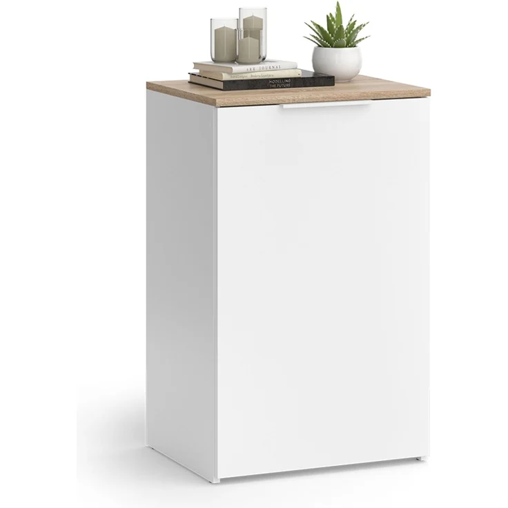 Kommode Wido Weiß 50 x 80 cm mit Regal Vicco – Bild 6