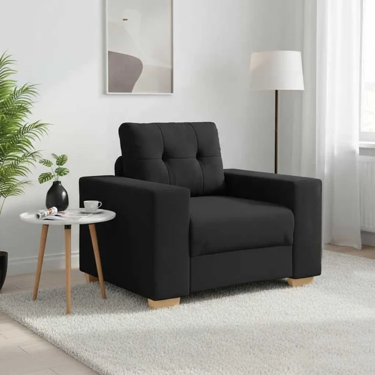 vidaXL Sessel Schwarz 100x78x80 cm Stoff 4105060 – Bild 1