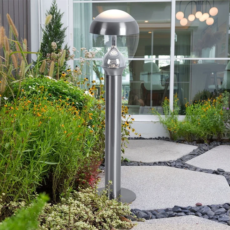 LED Stehleuchte, Außen, Edelstahl, klar, H 59 cm – Bild 5