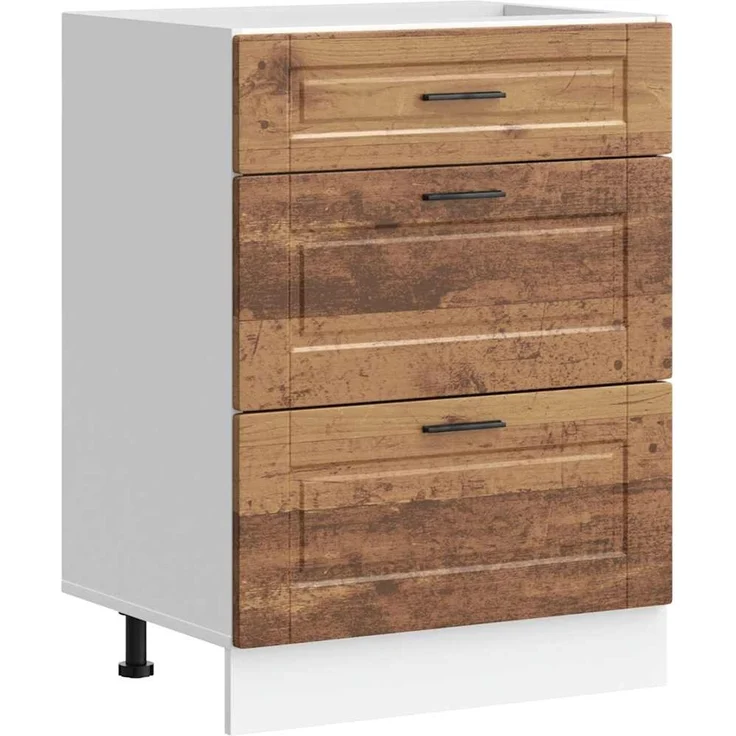 vidaXL Küchenunterschrank Porto Altholz-Optik Holzwerkstoff 854267 – Bild 2