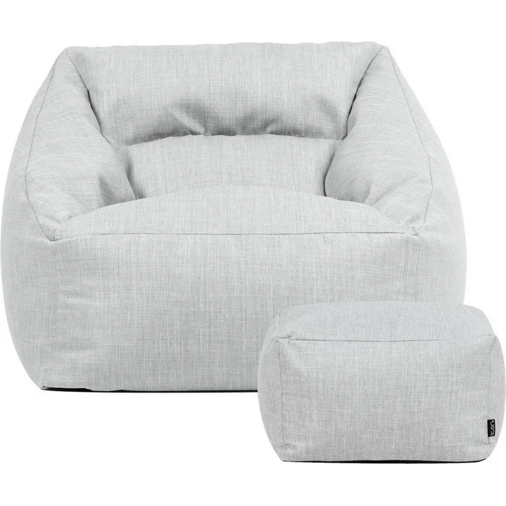icon Sitzsack Sessel Outdoor mit Hocker „Natalia" (Spar-Set, 1 x Sitzsack-Sessel, 1 x Fußhocker), Sitzsack XXL, Made in Germany, für Erwachsene & Kinder, mit Füllung – Bild 3