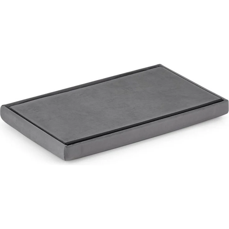 Home Collective Stauraumhocker Klapphocker, 2-in-1-Hocker und Stauraum, 80 kg Sitzlast, Sitzhocker, XL – 60 x 38 x 38 cm, 63 l Stauraum, Aufbewahrungsbox, grauer Samt – Bild 3