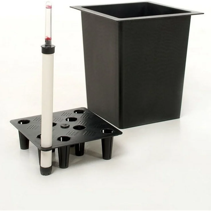 VIVANNO Pflanzeinsatz Kunststoff EINSATZ Bewässerung Konisch - Schwarz Matt (Set, 3 St), 29x29x32 cm – Bild 4