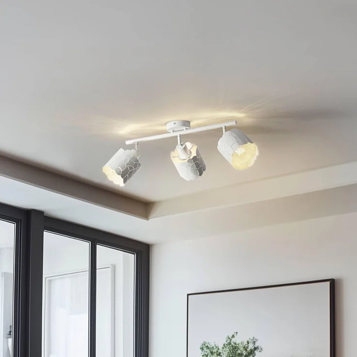 Lindby Deckenstrahler Aralena, Metall, Weiß IP20, 3x15 W LED – Bild 3