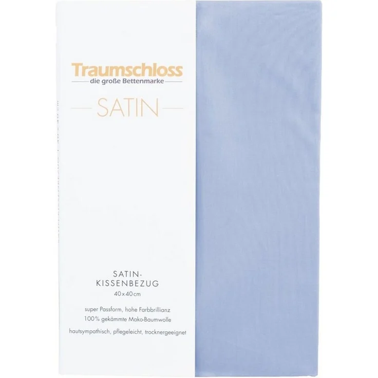 Traumschloss Kissenbezug Mako-Satin, (1 Stück), 100% Mako-Baumwolle, mit Reißverschluss – Bild 1