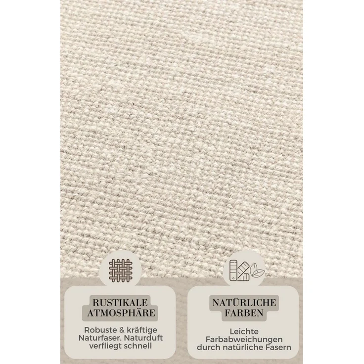 HANSE Home Teppich Jaipur Juteteppich, als Läufer und in Rund, rechteckig, Höhe: 10 mm, 100% Naturfaser, Wohnzimmer, Esszimmer, Schlafzimmer, GRS – Bild 4