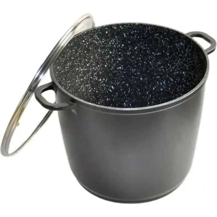 Kochtopf Topf Kasserolle Glasdeckel Aluguss Induktion Ø28cm Cheffinger CF-DP28 – Bild 2