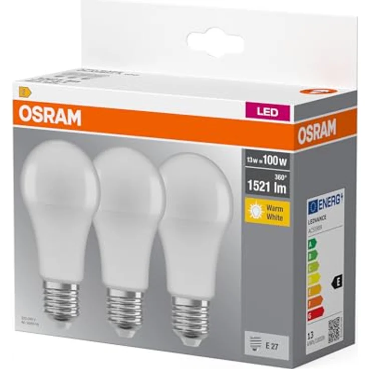 Osram Base Classic A100 LED Lampe E27, 1521 lm, Warmweiß (2700K), 14 W, EEK F – Bild 5