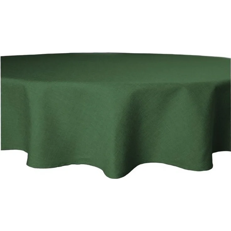 Haus und Deko Tischdecke Tischdecke rund 160 cm Ø beschichtet Leinenoptik wasserabweisend Lotus (1-tlg) – Bild 4