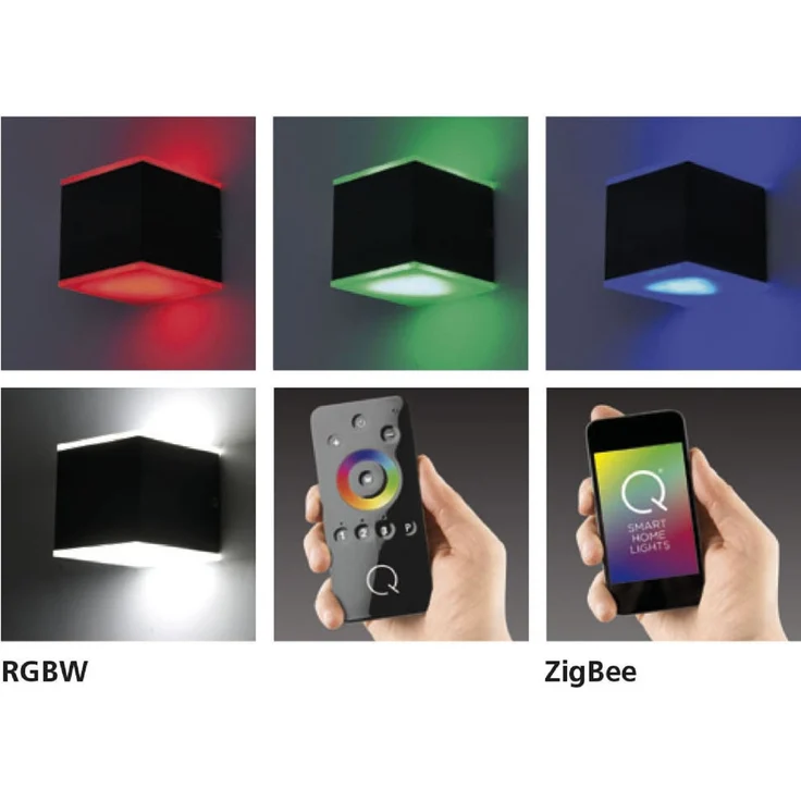 Q-AMIN Paul Neuhaus Wandleuchte, anthrazit 2xLED-Board 4,8W RGB, 3000K Aussenleuchte, IP4416271 – Bild 7
