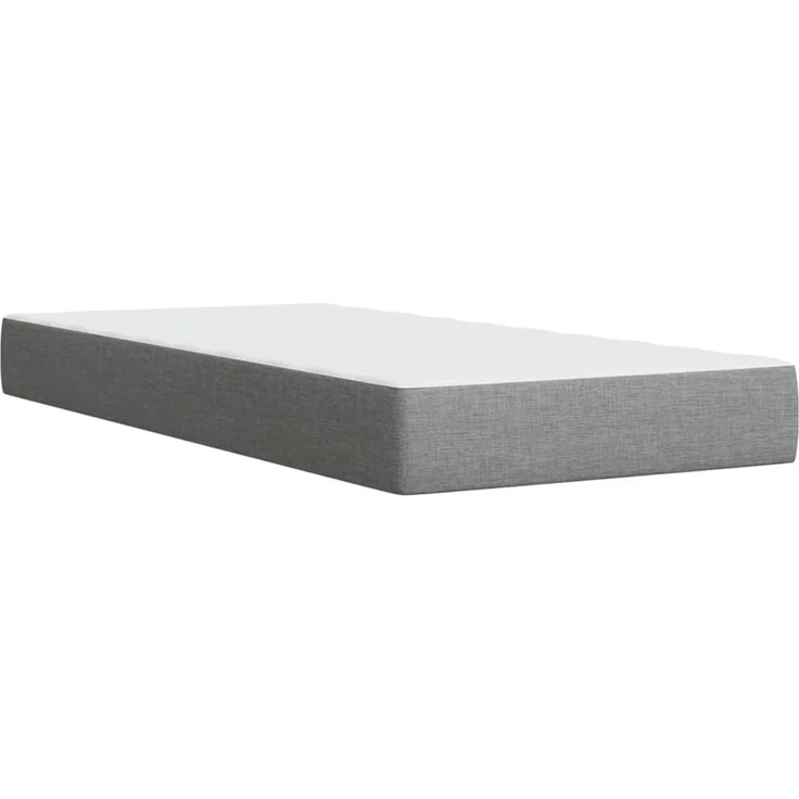 vidaXL Boxspringbett mit Matratze Hellgrau 90x190 cm Stoff 3288828 – Bild 10
