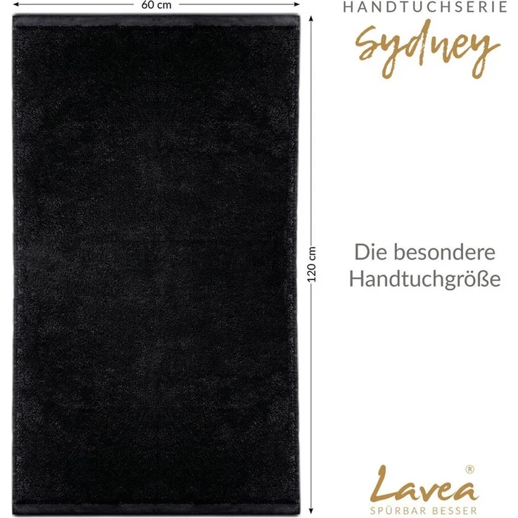 Lavea Handtücher Sydney Serie Handtuch oder Duschtuch Set, (2-St), 500 g/m² Frottier, weich & saugstark, pflegeleicht – Bild 4
