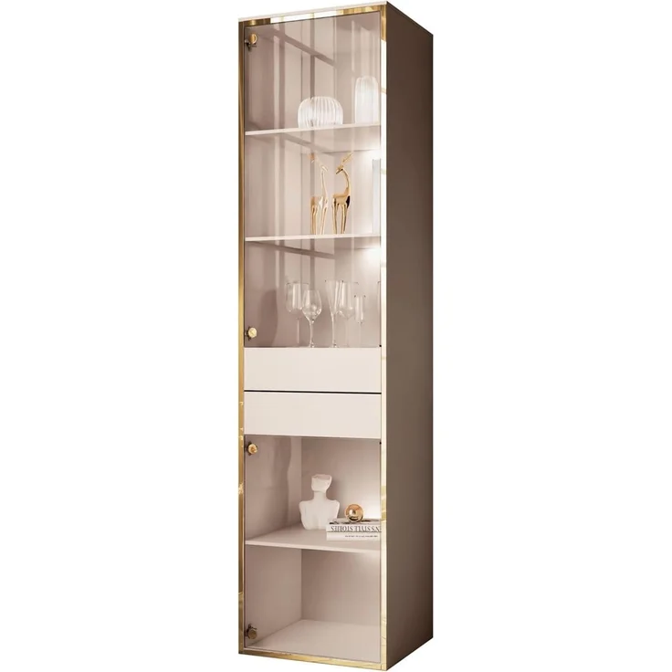 Lookway Glasvitrine AURORA KASZMIR mit LED-Beleuchtung