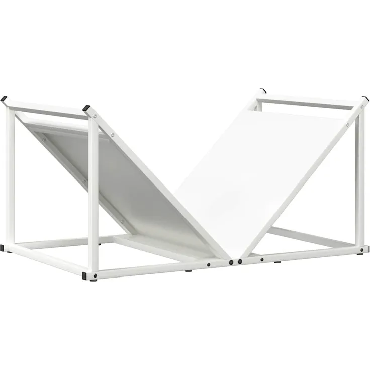 vidaXL Brennholzregal Weiß 70x43x34,5 cm Kaltgewalzter Stahl 864174