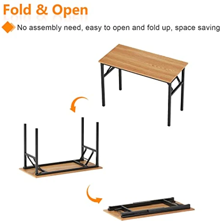 SogesHome Klapptisch Computertisch 80x40 cm PC Tisch Kleiner Schreibtisch Bürotisch Büroarbeitsplatz für Home Office Verwendung Schreibtisch Esstisch Konferenztisch – Bild 7